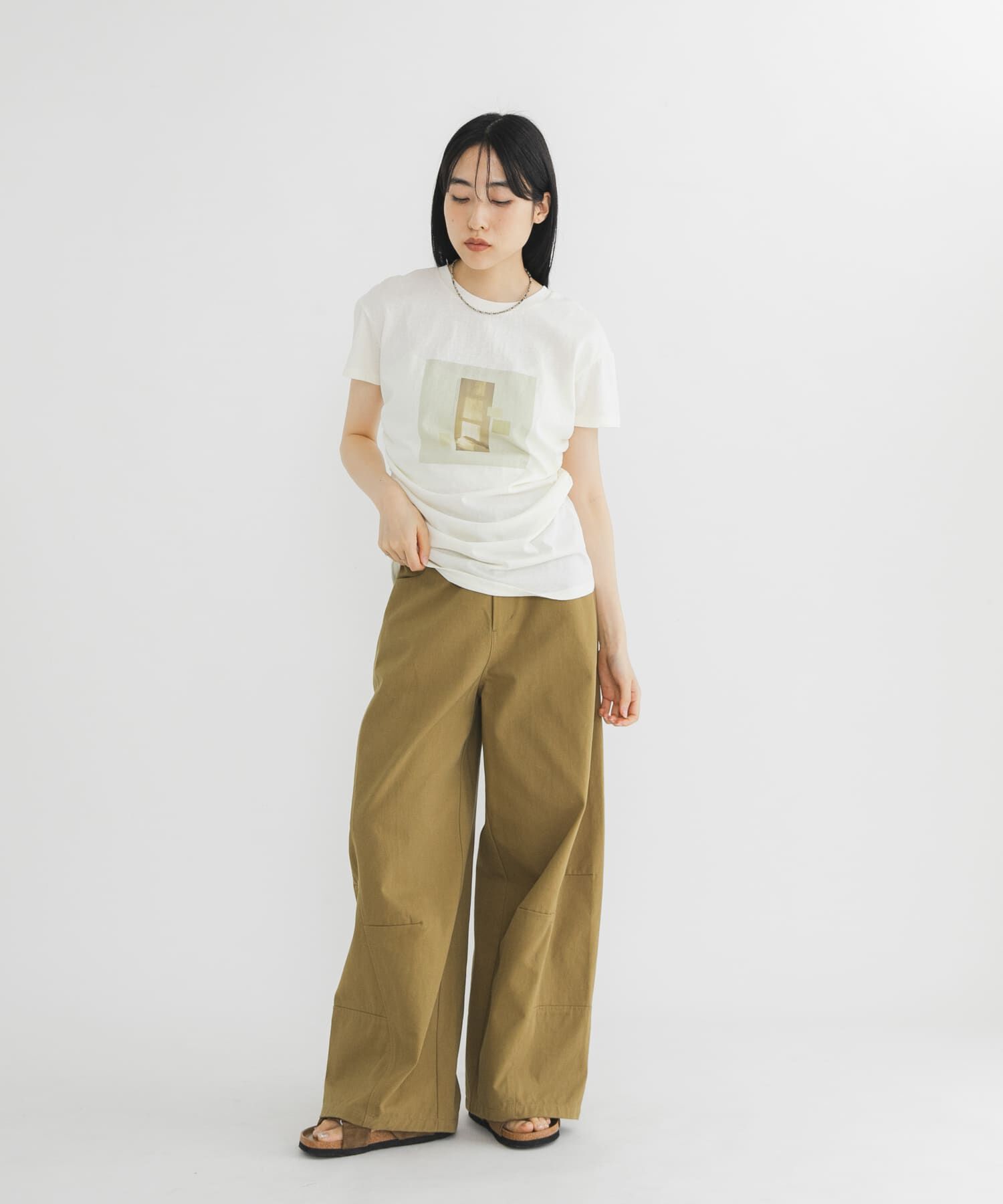  「ドレーププリントTEE」|Tシャツ・カットソー|