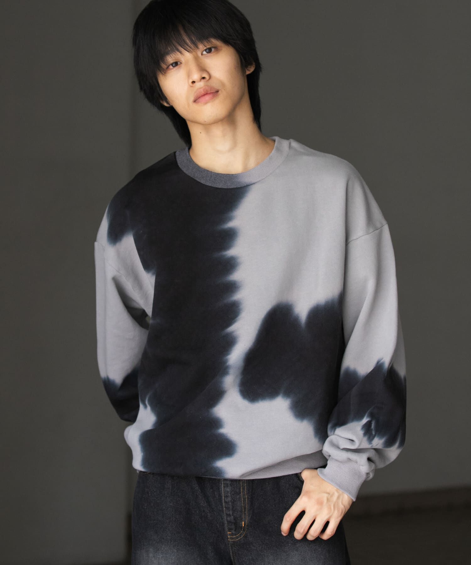 SENSE OF PLACE by URBAN RESEARCH「ブリーチクルーネックウェット」|スウェット・ジャージ|ブラック