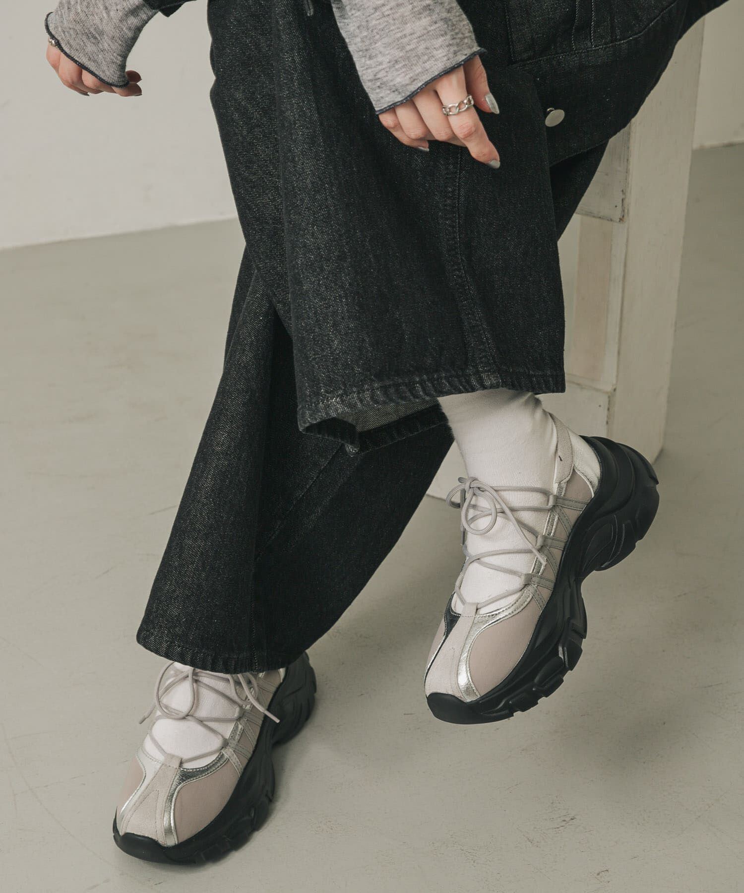 SENSE OF PLACE by URBAN RESEARCH「レースアップバレエスニーカー」|スニーカー|