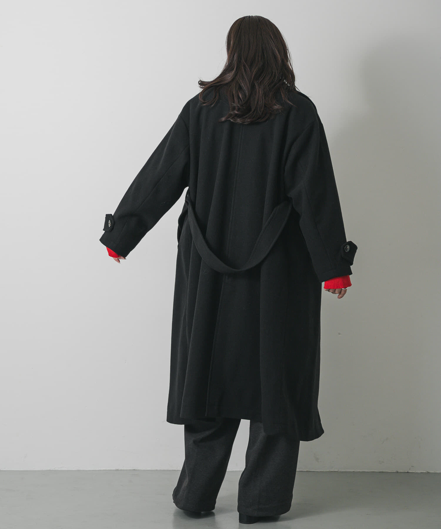 SENSE OF PLACE by URBAN RESEARCH「スタンドカラーロングコート」|ノーカラーコート|