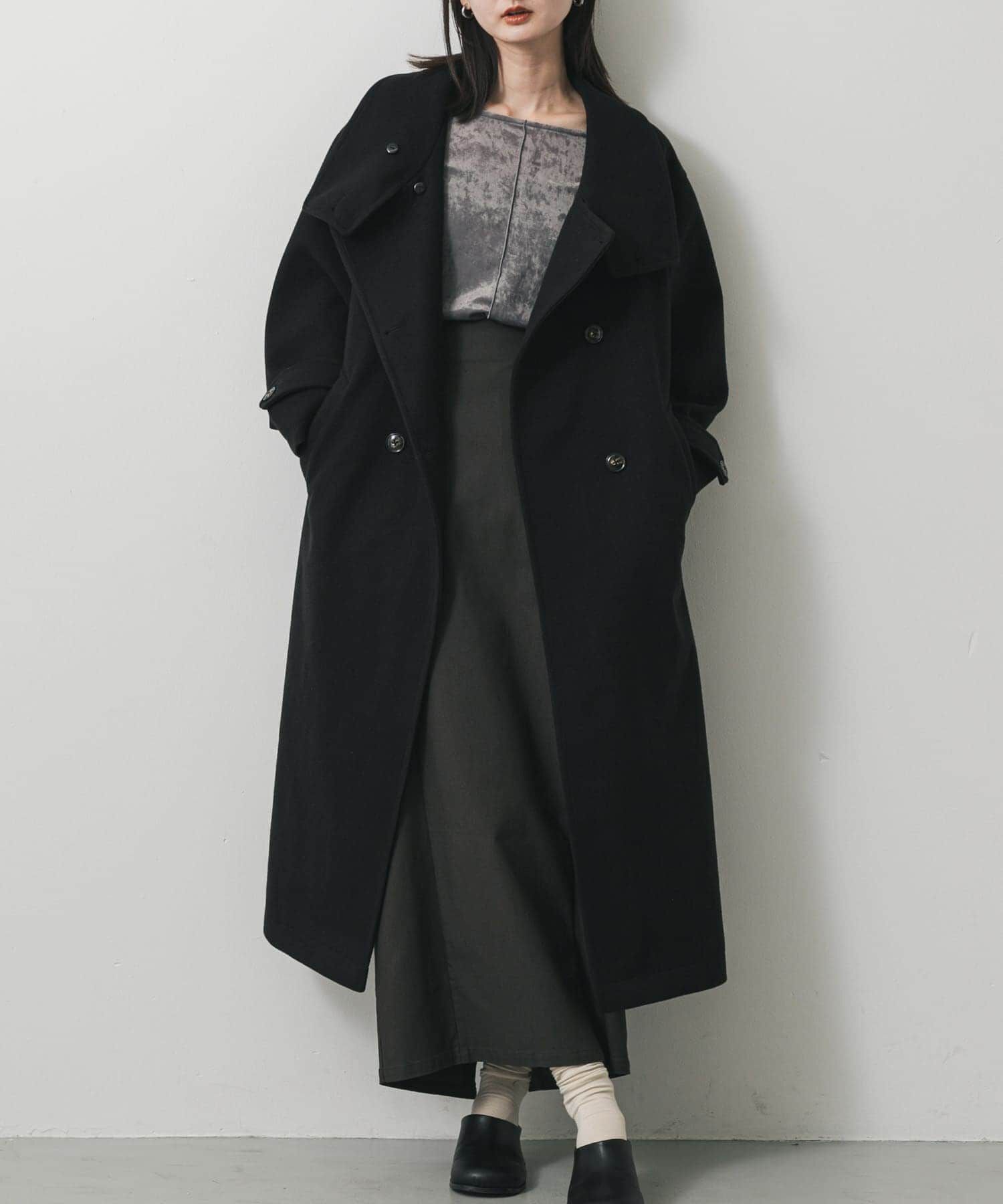 SENSE OF PLACE by URBAN RESEARCH「スタンドカラーロングコート」|ノーカラーコート|