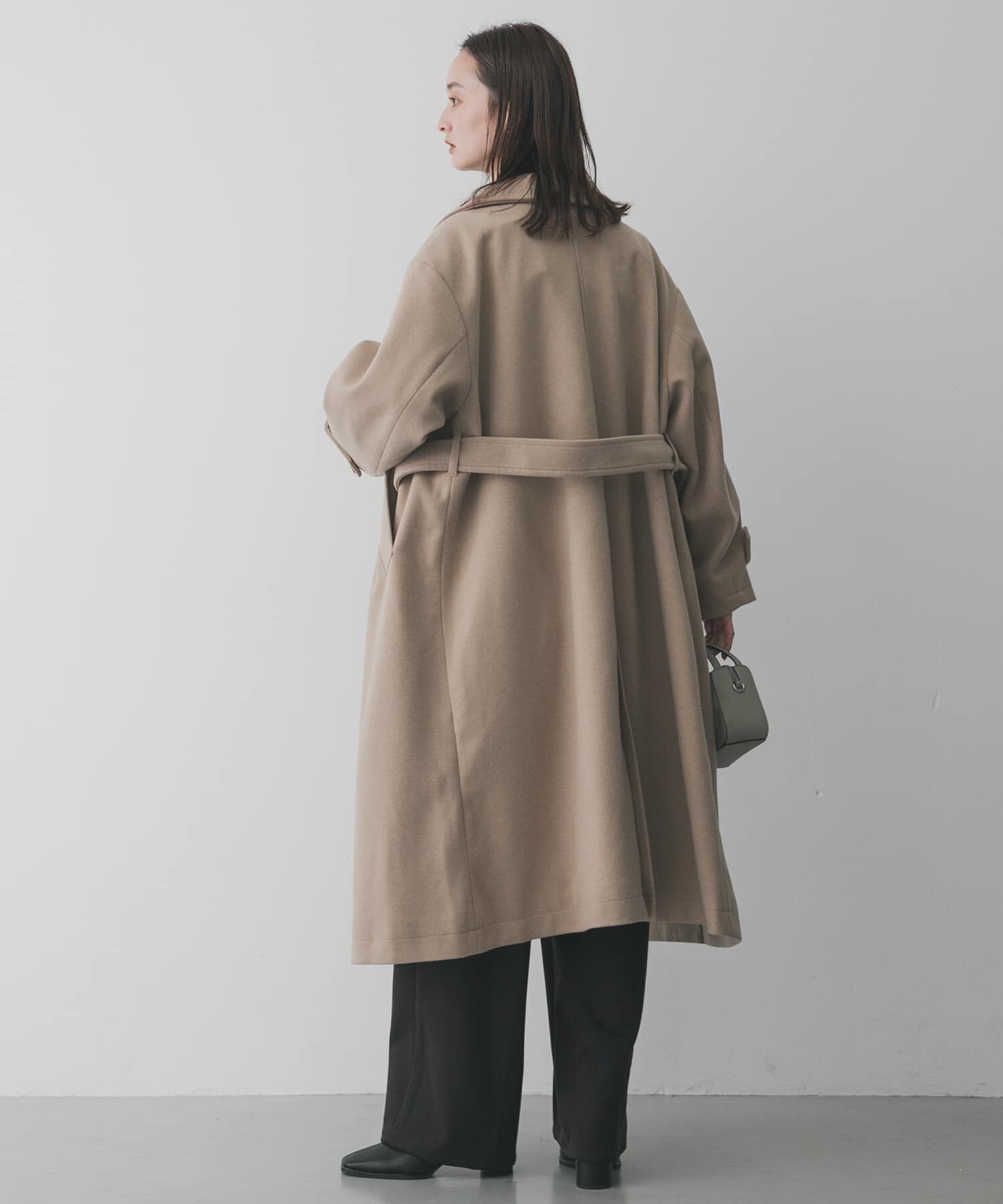 SENSE OF PLACE by URBAN RESEARCH「スタンドカラーロングコート」|ノーカラーコート|