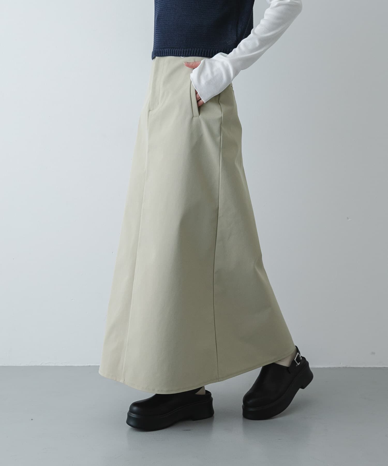 SENSE OF PLACE by URBAN RESEARCH「『イージーケア』フロントポケットチノスカート」|スカート|
