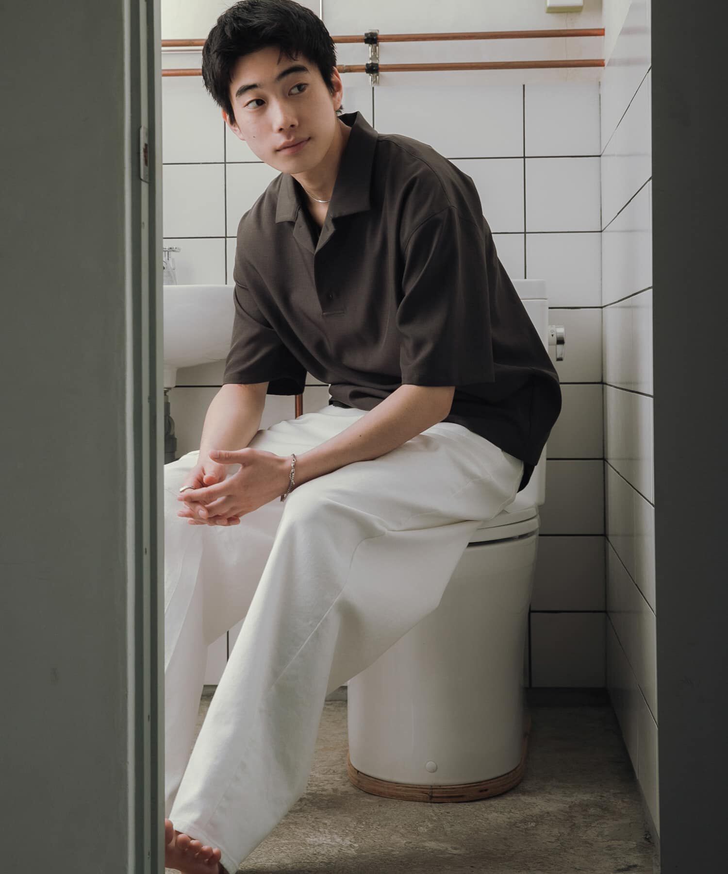 SENSE OF PLACE by URBAN RESEARCH「ハイツイストプルオーバーショートスリーブシャツ」|シャツ・ブラウス|