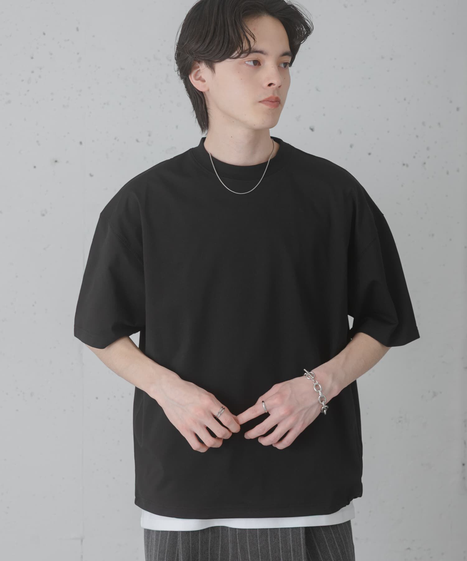 SENSE OF PLACE by URBAN RESEARCH「『接触冷感/ｲｰｼﾞｰｹｱ』ｸｲｯｸﾄﾞﾗｲｱｿｰﾄﾄﾞﾛｰｺｰﾄﾞ」|Tシャツ・カットソー|