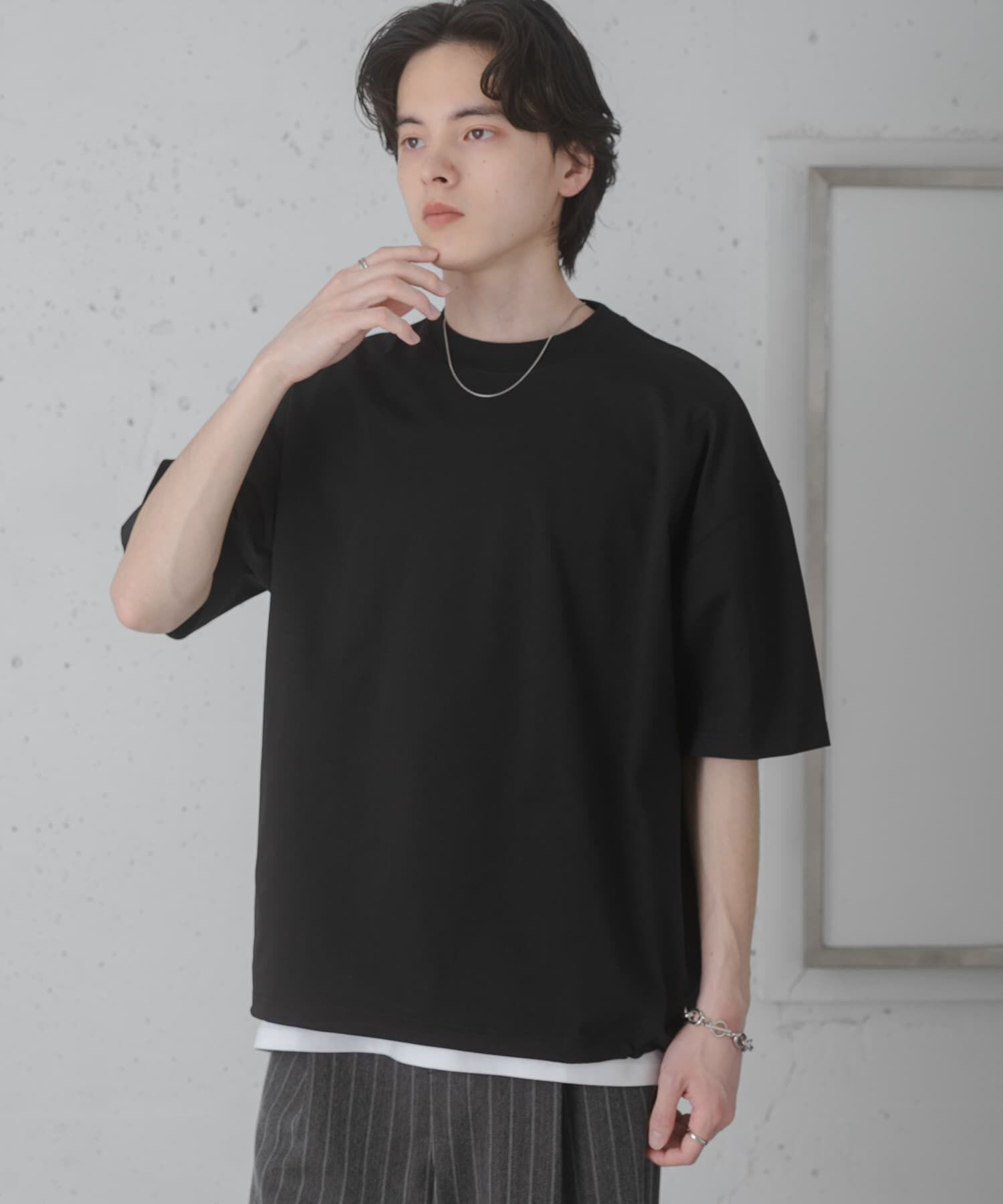 SENSE OF PLACE by URBAN RESEARCH「『接触冷感/ｲｰｼﾞｰｹｱ』ｸｲｯｸﾄﾞﾗｲｱｿｰﾄﾄﾞﾛｰｺｰﾄﾞ」|Tシャツ・カットソー|