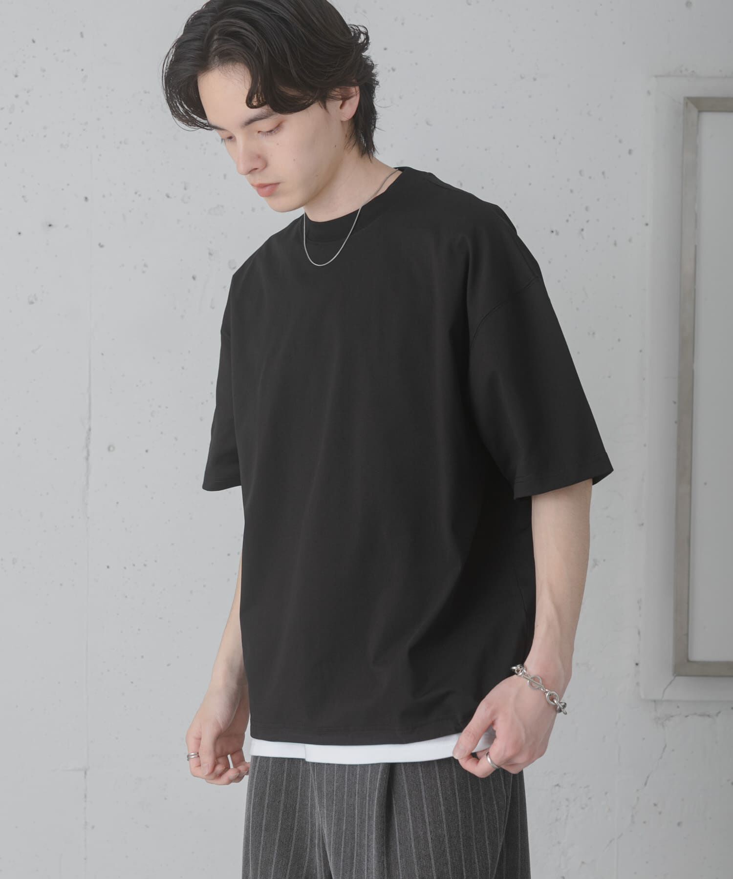 SENSE OF PLACE by URBAN RESEARCH「『接触冷感/ｲｰｼﾞｰｹｱ』ｸｲｯｸﾄﾞﾗｲｱｿｰﾄﾄﾞﾛｰｺｰﾄﾞ」|Tシャツ・カットソー|