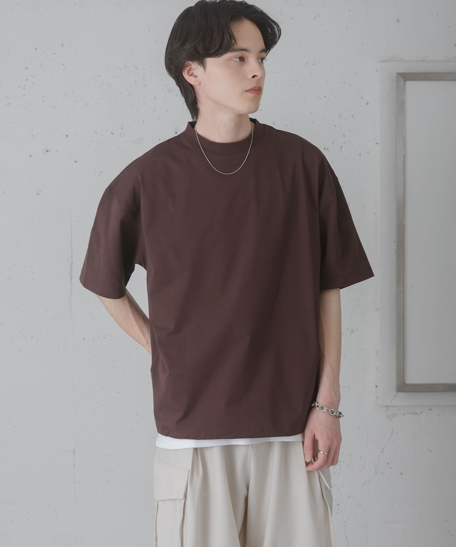 SENSE OF PLACE by URBAN RESEARCH「『接触冷感/ｲｰｼﾞｰｹｱ』ｸｲｯｸﾄﾞﾗｲｱｿｰﾄﾄﾞﾛｰｺｰﾄﾞ」|Tシャツ・カットソー|