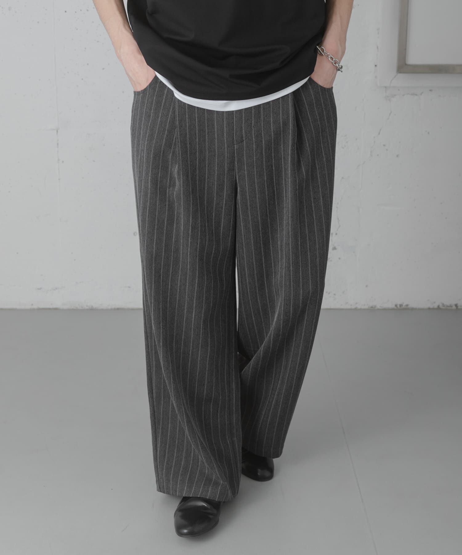 SENSE OF PLACE by URBAN RESEARCH「ピンストライプタックワイドスラックス」|その他|