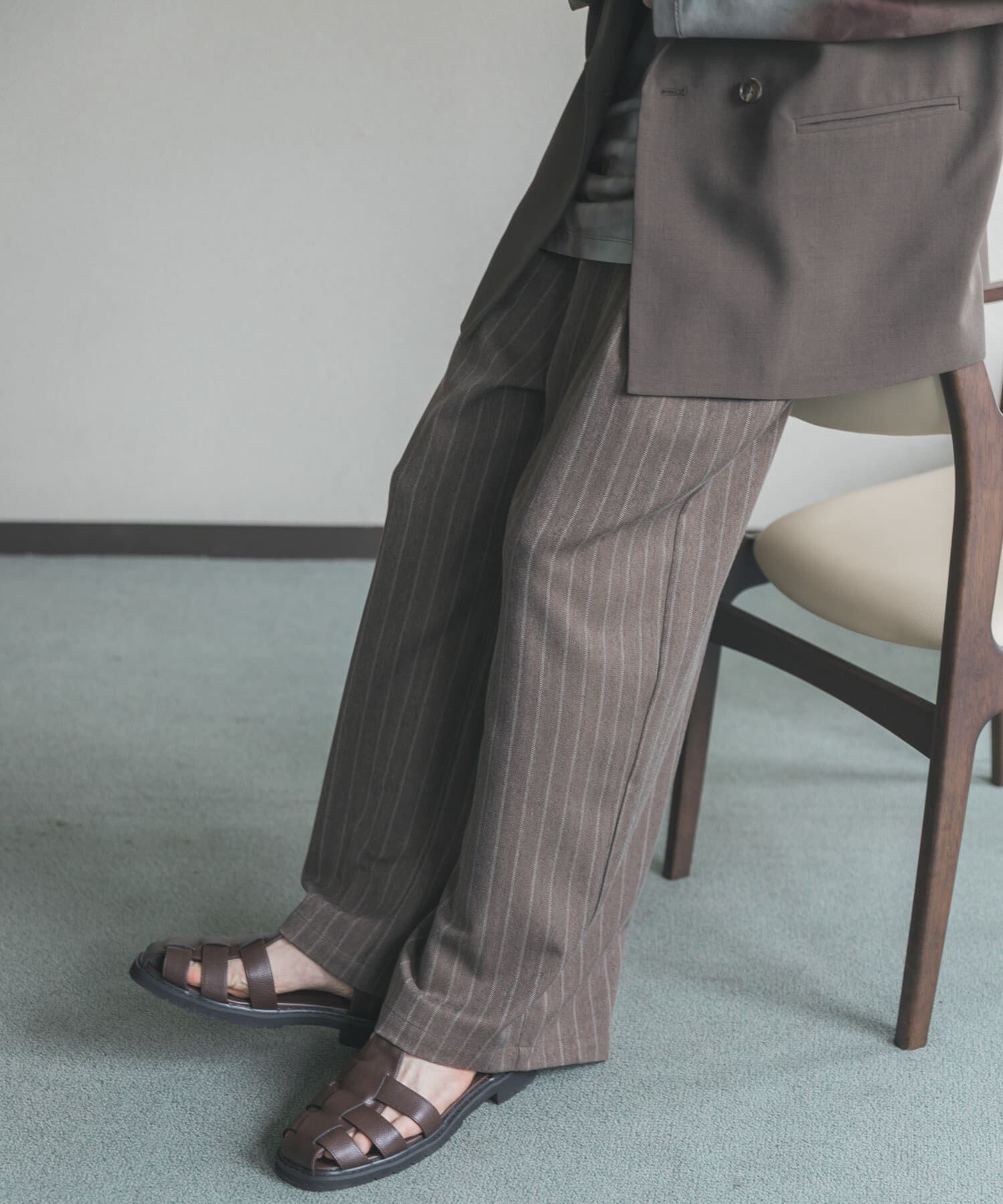 SENSE OF PLACE by URBAN RESEARCH「ピンストライプタックワイドスラックス」|その他|