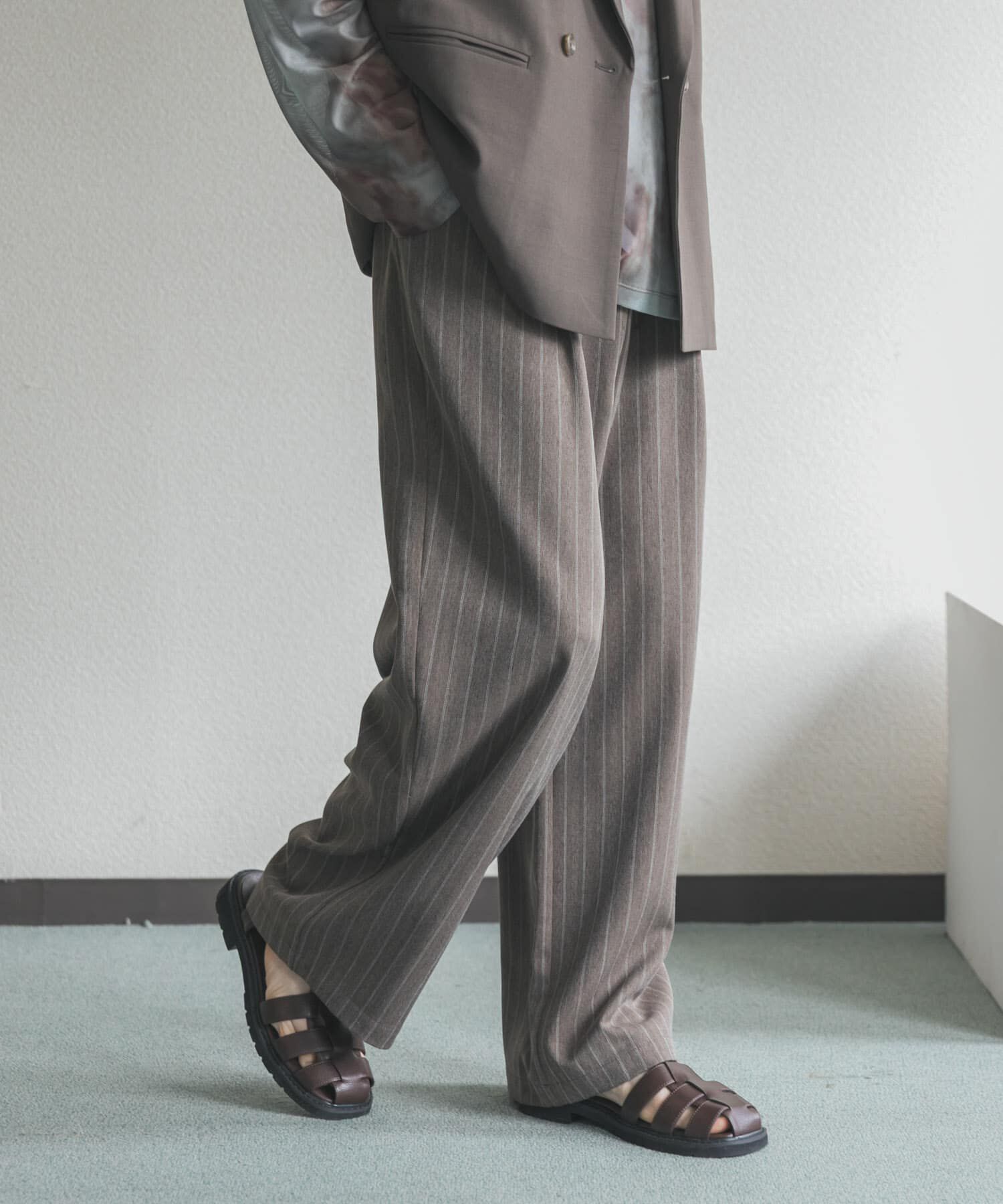 SENSE OF PLACE by URBAN RESEARCH「ピンストライプタックワイドスラックス」|その他|