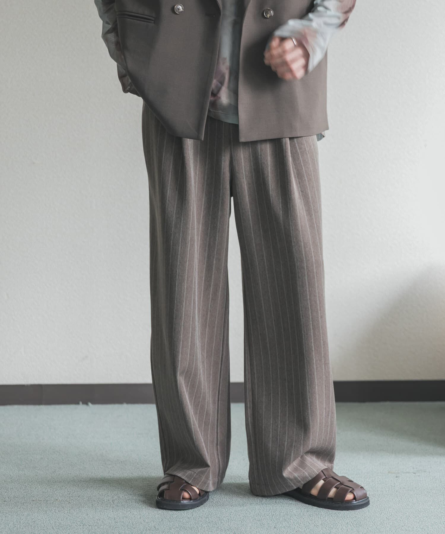 SENSE OF PLACE by URBAN RESEARCH「ピンストライプタックワイドスラックス」|その他|