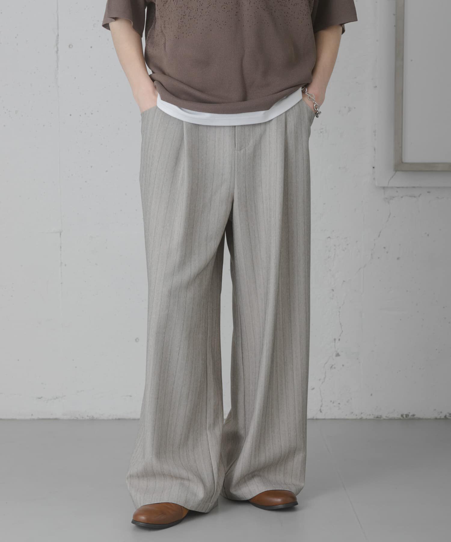 SENSE OF PLACE by URBAN RESEARCH「ピンストライプタックワイドスラックス」|その他|