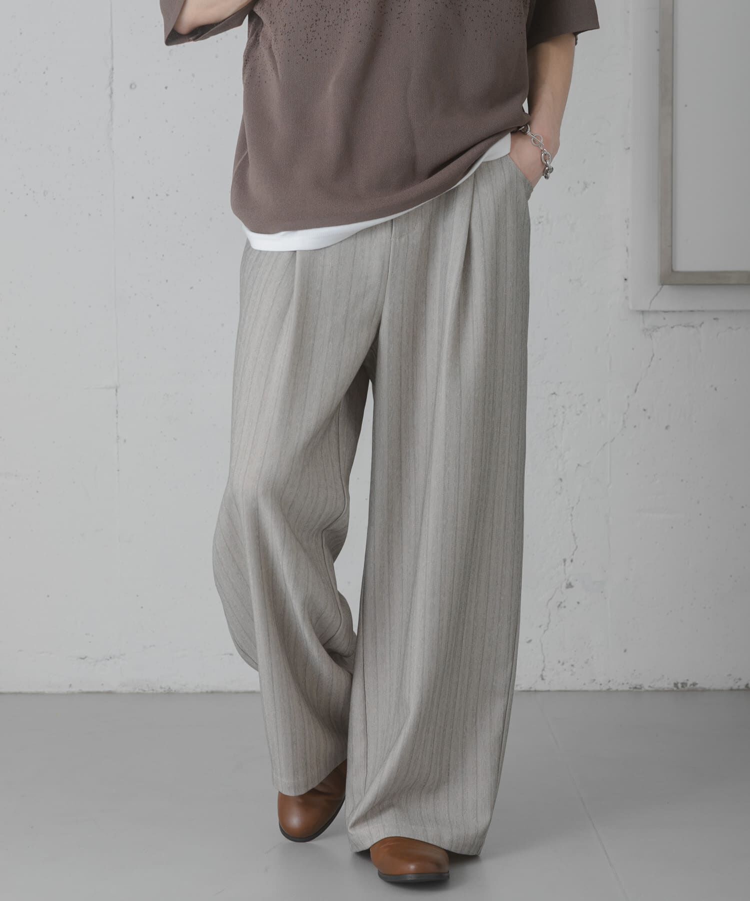 SENSE OF PLACE by URBAN RESEARCH「ピンストライプタックワイドスラックス」|その他|