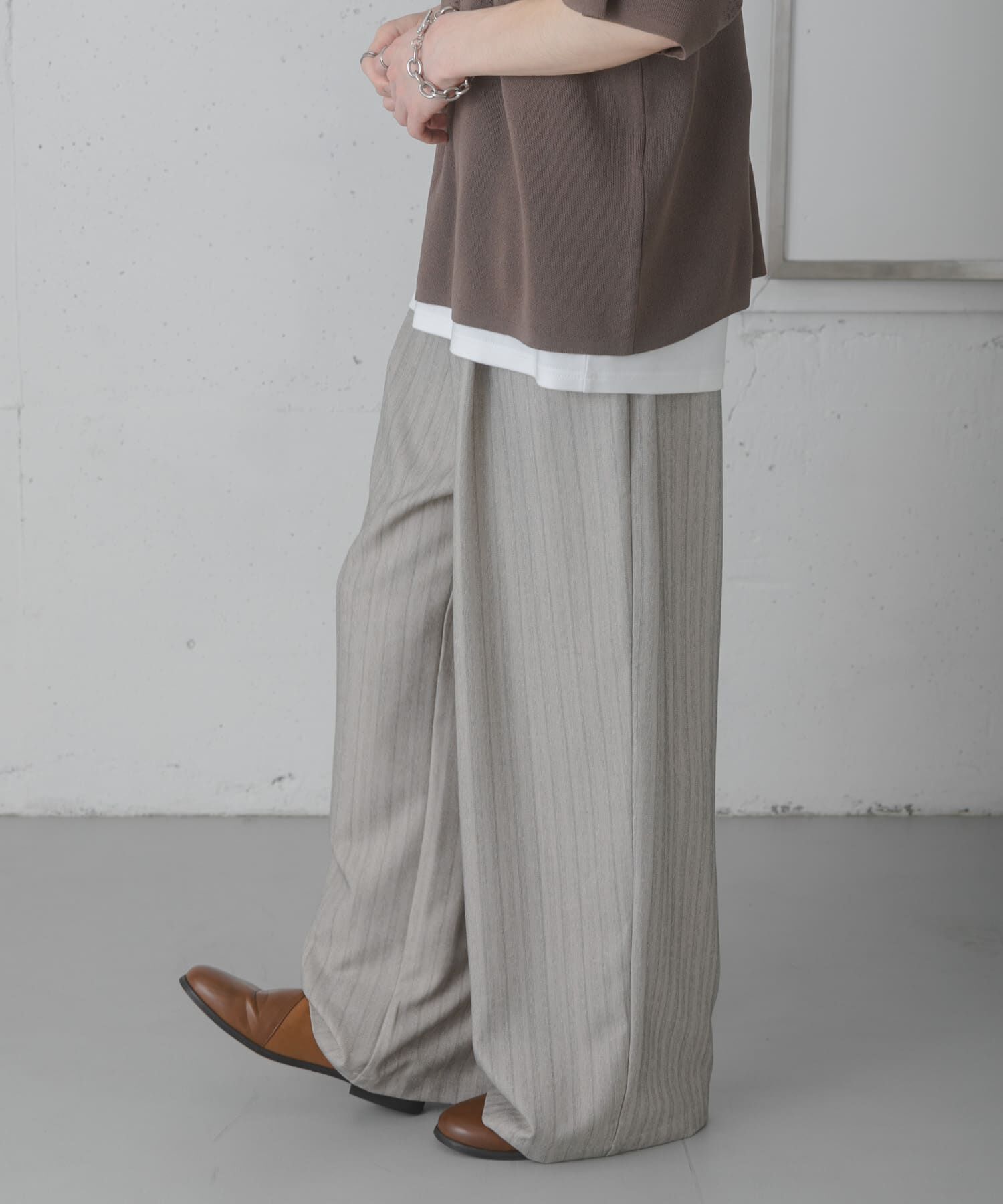 SENSE OF PLACE by URBAN RESEARCH「ピンストライプタックワイドスラックス」|その他|