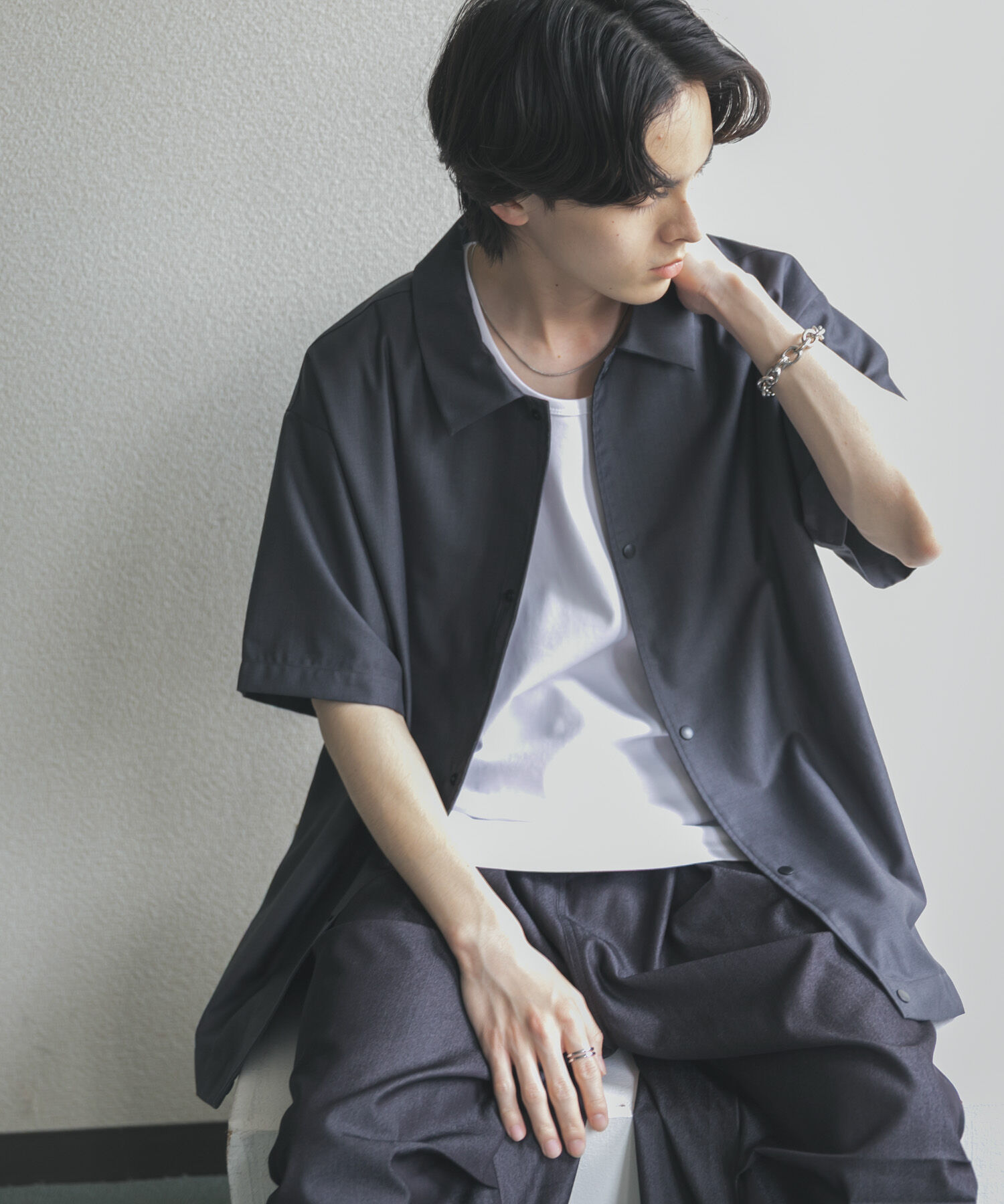 SENSE OF PLACE by URBAN RESEARCH「ハーフスリーブコーチジャケット」|ブルゾン・スタジャン|