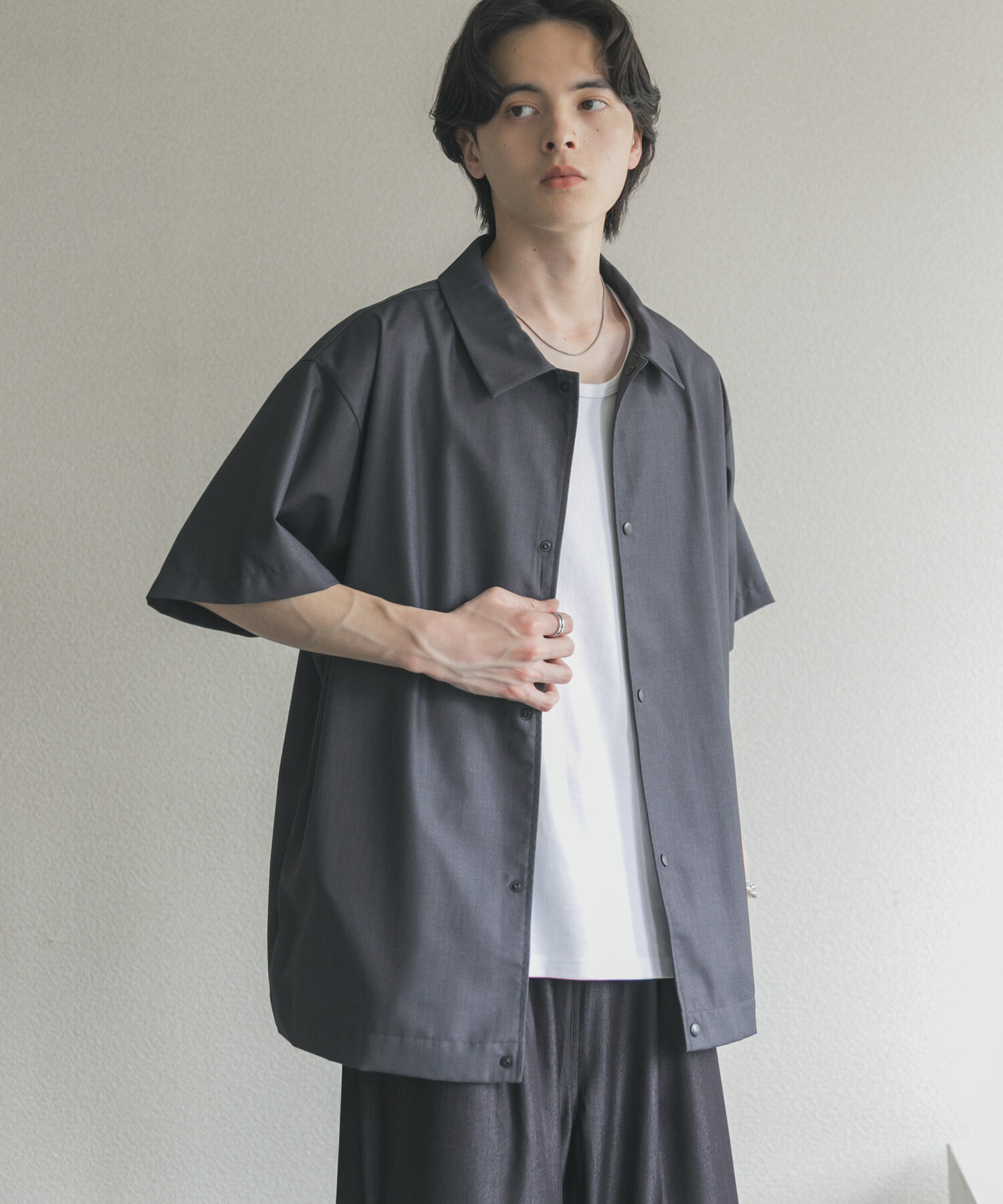 SENSE OF PLACE by URBAN RESEARCH「ハーフスリーブコーチジャケット」|ブルゾン・スタジャン|