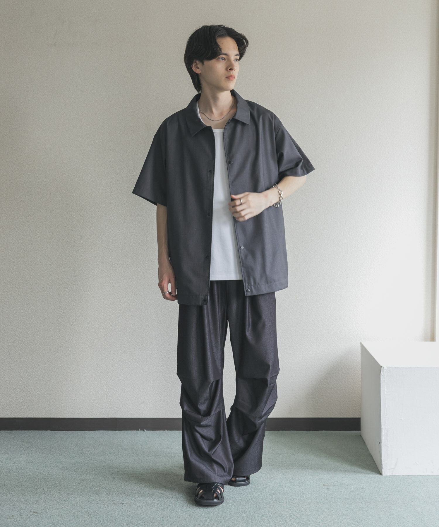 SENSE OF PLACE by URBAN RESEARCH「ハーフスリーブコーチジャケット」|ブルゾン・スタジャン|