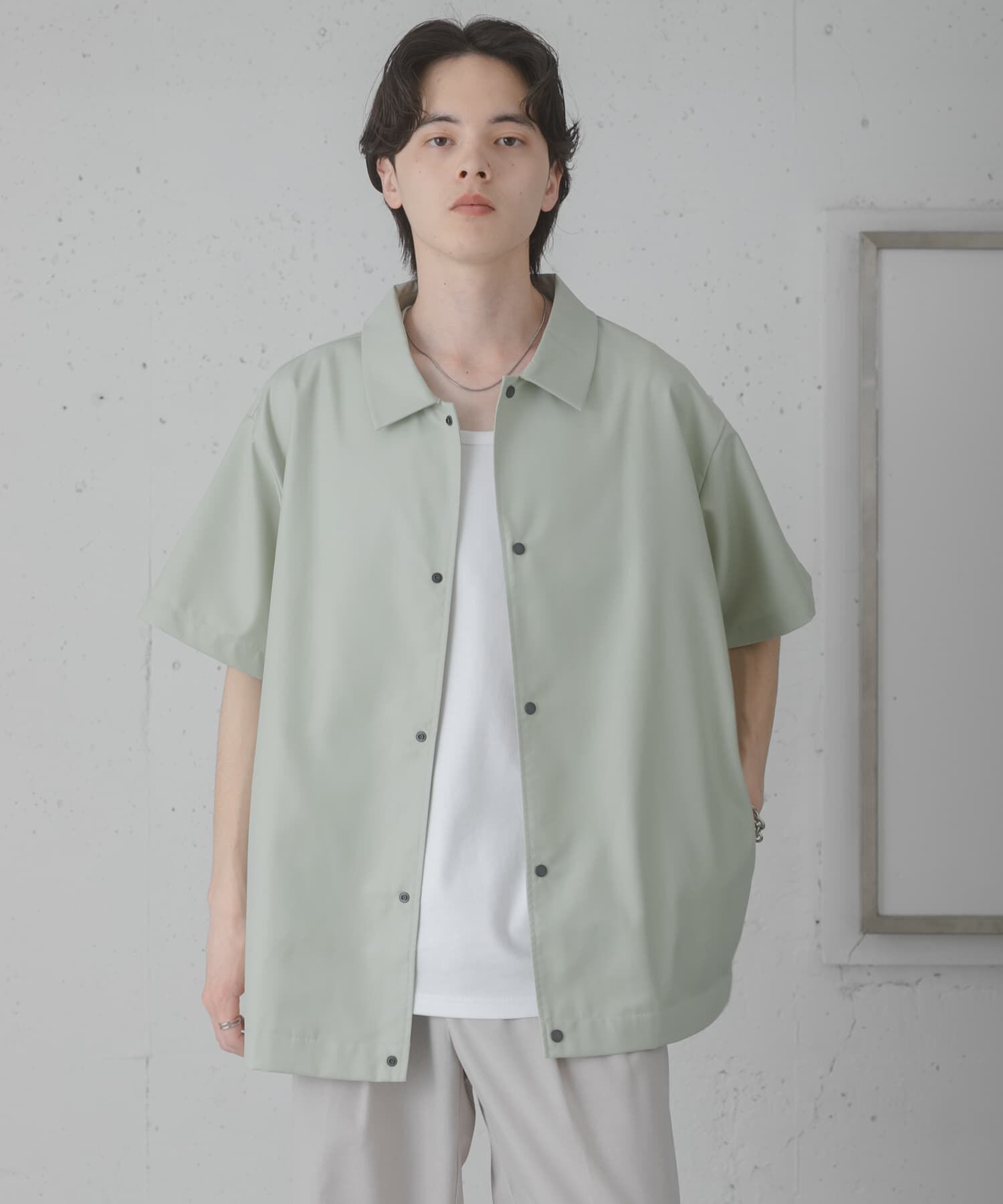 SENSE OF PLACE by URBAN RESEARCH「ハーフスリーブコーチジャケット」|ブルゾン・スタジャン|