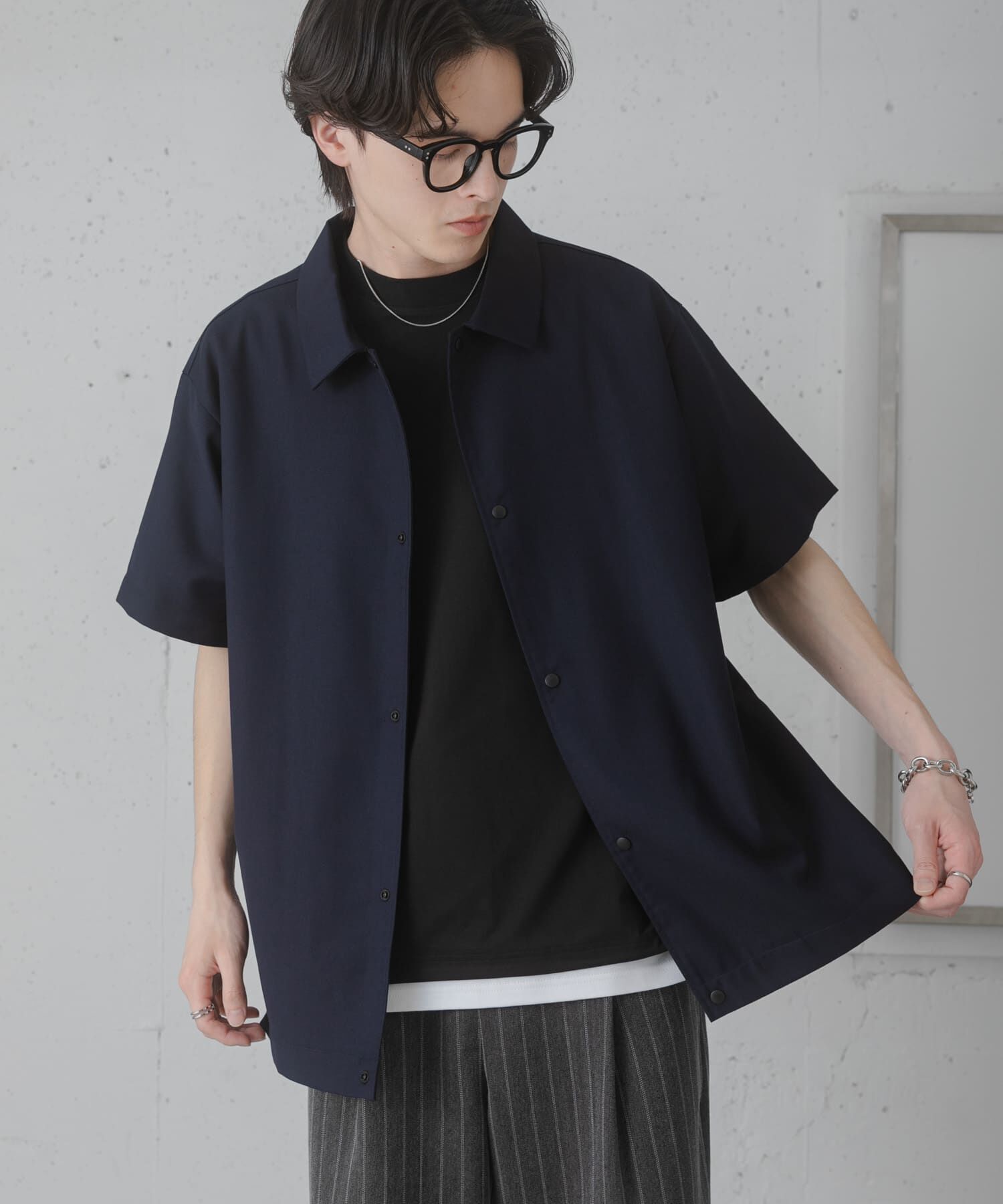 SENSE OF PLACE by URBAN RESEARCH「ハーフスリーブコーチジャケット」|ブルゾン・スタジャン|