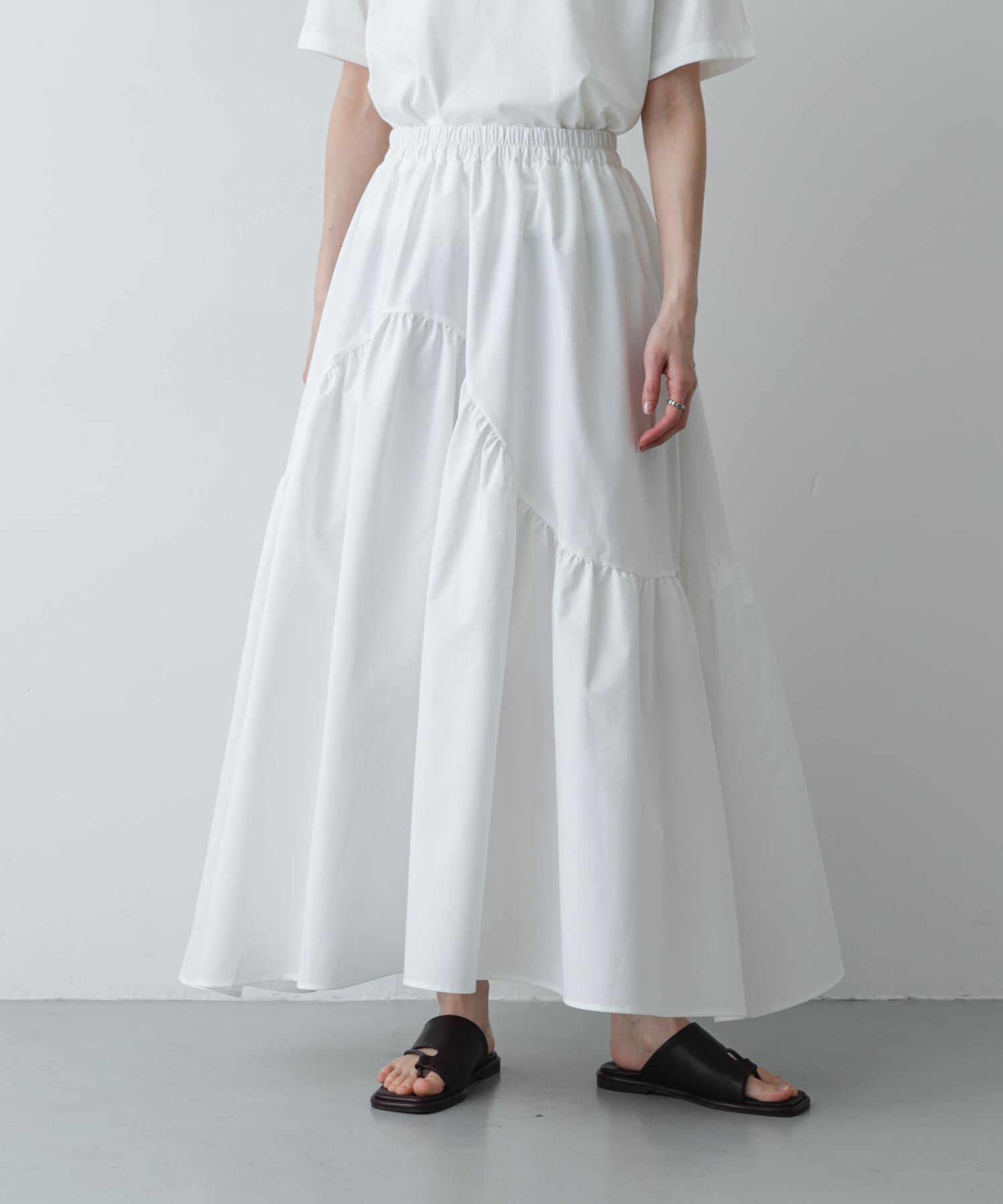 SENSE OF PLACE by URBAN RESEARCH「アシメキリカエギャザースカート」|スカート|