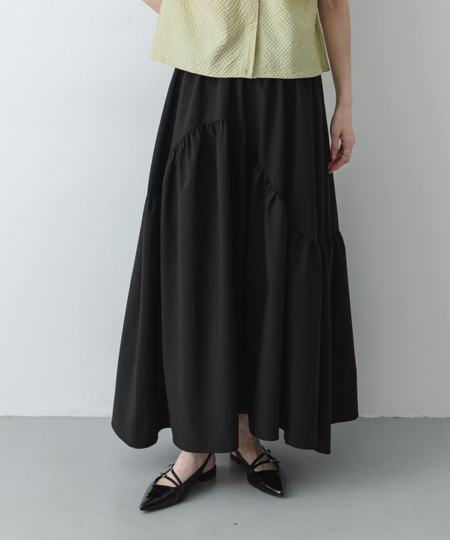 SENSE OF PLACE by URBAN RESEARCH「アシメキリカエギャザースカート」|スカート|