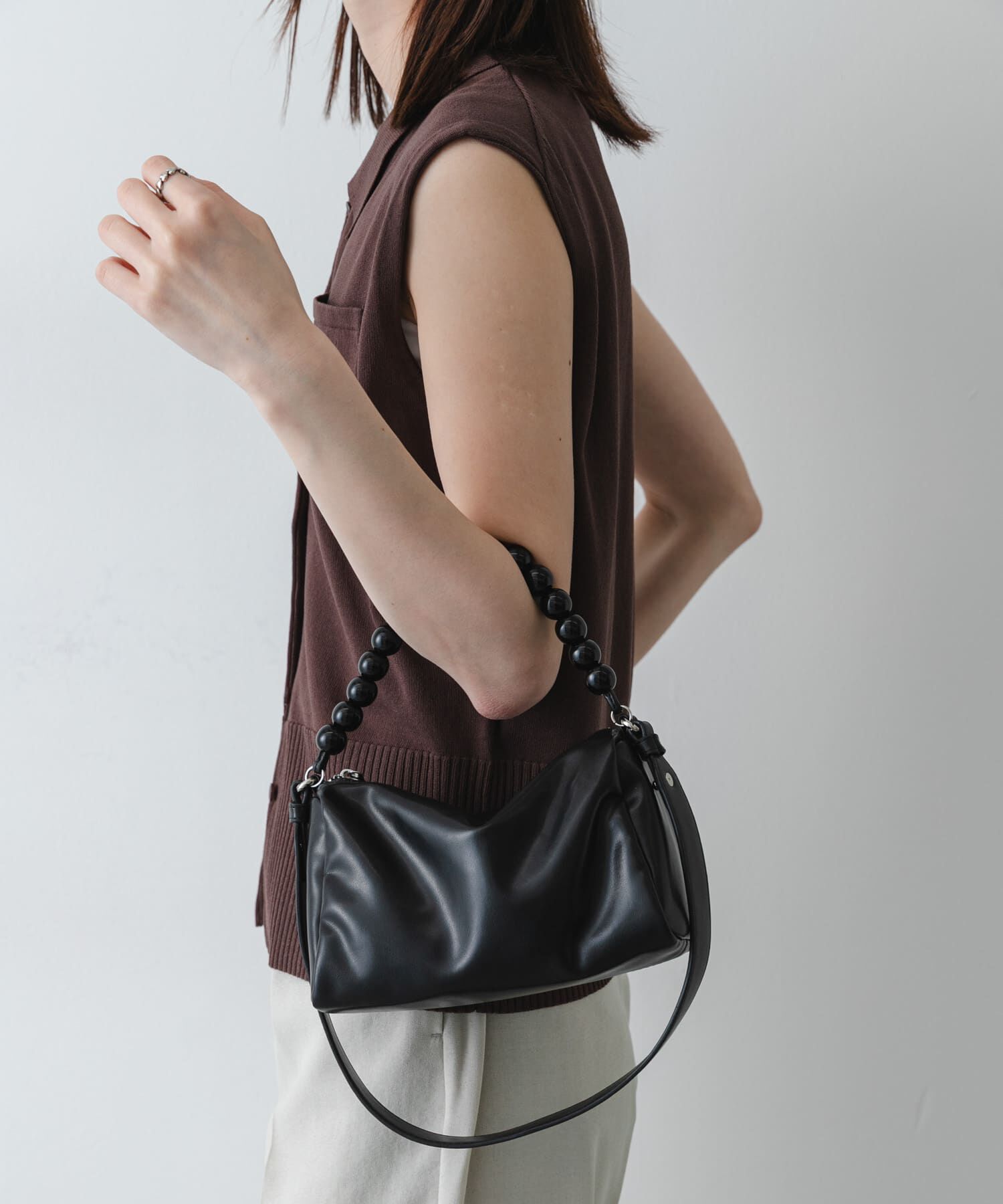 SENSE OF PLACE by URBAN RESEARCH「ビーズハンドルバッグ」|ショルダー・メッセンジャー|