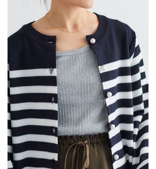 le.coeur blanc「《手洗い可能》ランダムテレコUネックタンク」|タンクトップ|