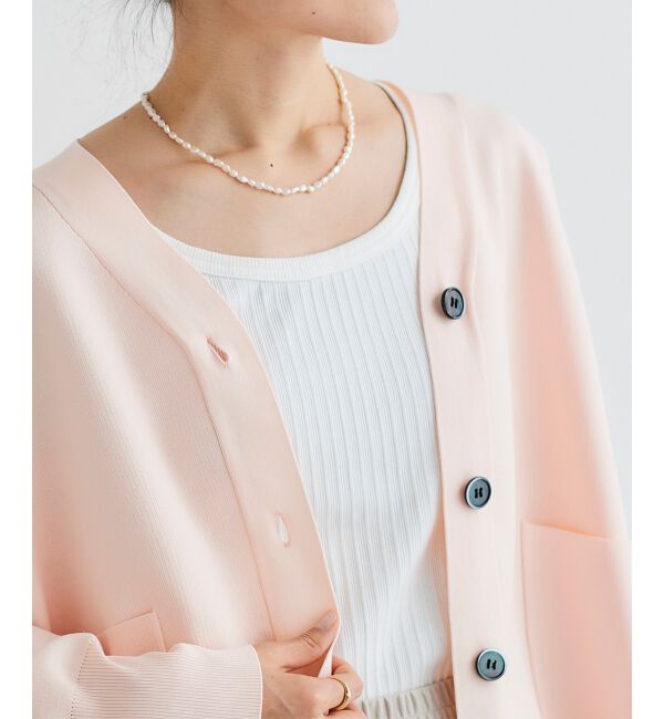 le.coeur blanc「《手洗い可能》ランダムテレコUネックタンク」|タンクトップ|