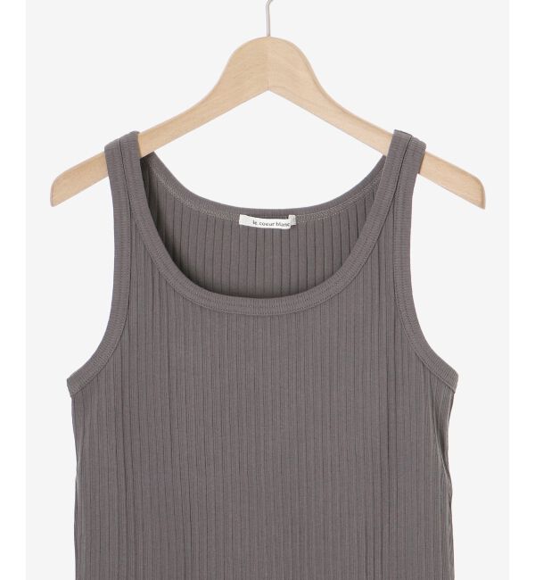 le.coeur blanc「《手洗い可能》ランダムテレコUネックタンク」|タンクトップ|