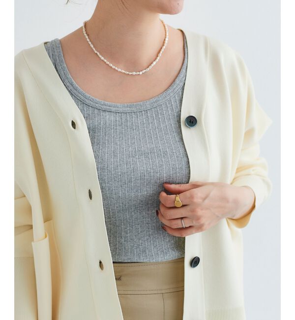 le.coeur blanc「《手洗い可能》ランダムテレコUネックタンク」|タンクトップ|