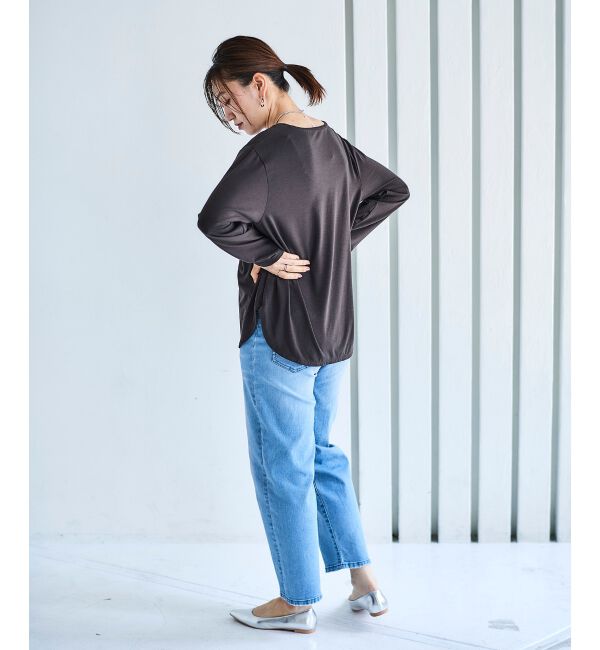 le.coeur blanc「《手洗い可能》ラウンドヘムカットソープルオーバー」|Tシャツ・カットソー|