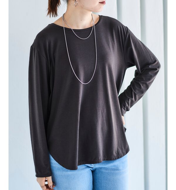 le.coeur blanc「《手洗い可能》ラウンドヘムカットソープルオーバー」|Tシャツ・カットソー|