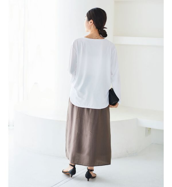 le.coeur blanc「《手洗い可能》ラウンドヘムカットソープルオーバー」|Tシャツ・カットソー|