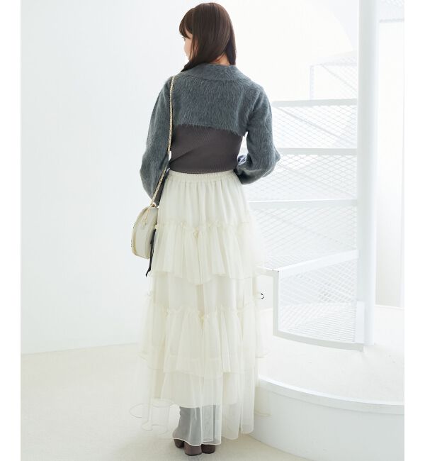  「襟付きデコルテオープンニット」|ニット・セーター|