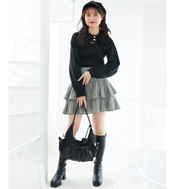  「襟付きデコルテオープンニット」|ニット・セーター|