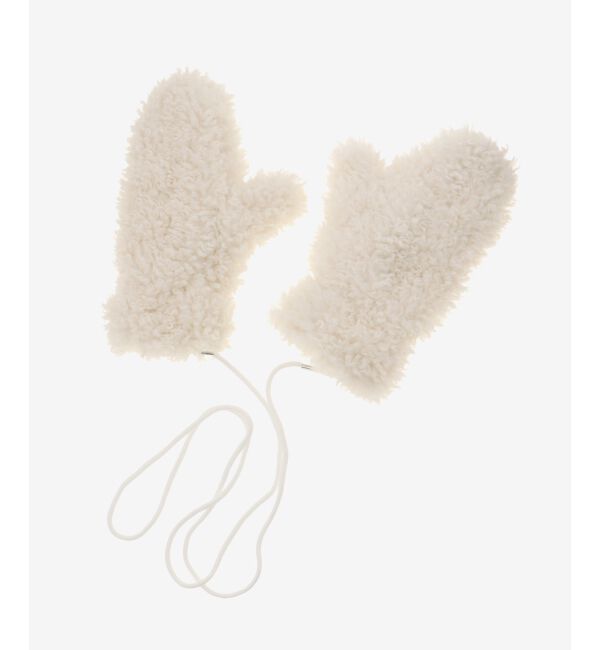  「ストラップ付きプードルミトン」|手袋|