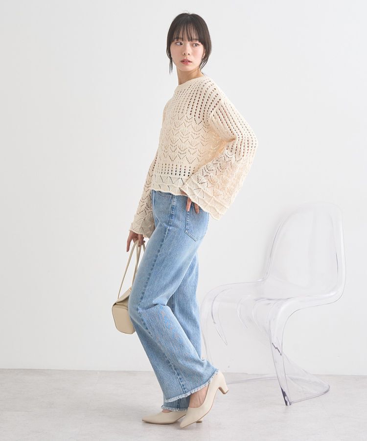 earth music&ecology「スカシニットプルオーバー」|ニット・セーター|