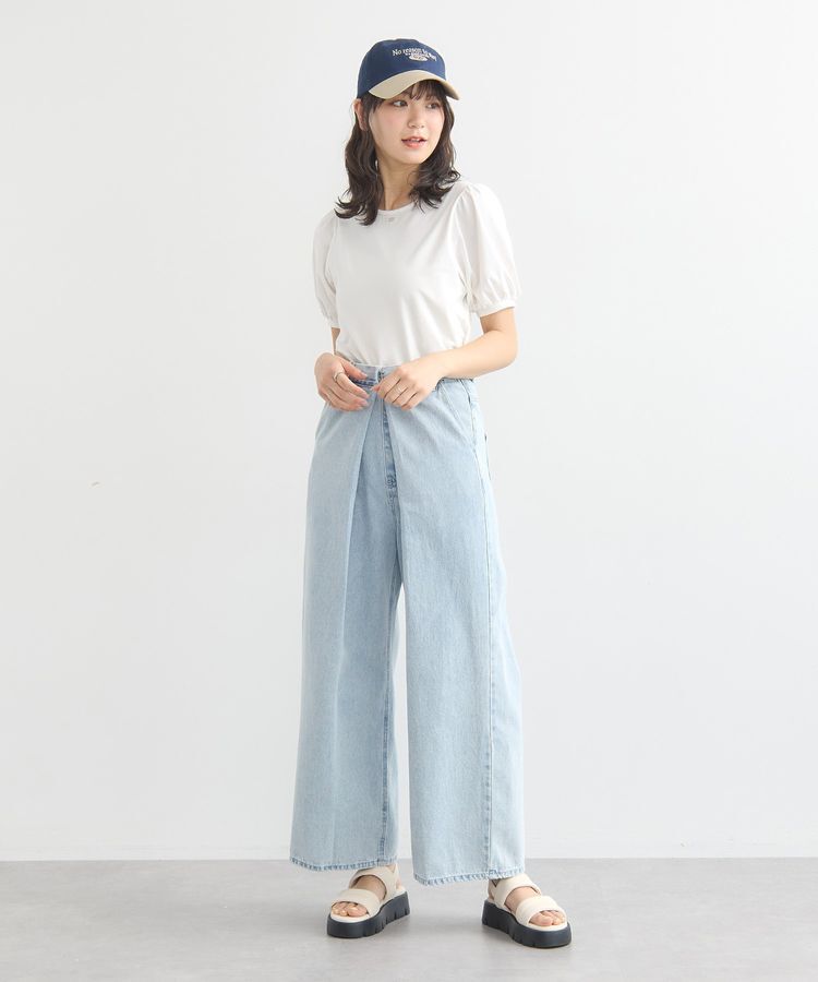 earth music&ecology「フロントタックデニムパンツ」|デニム|