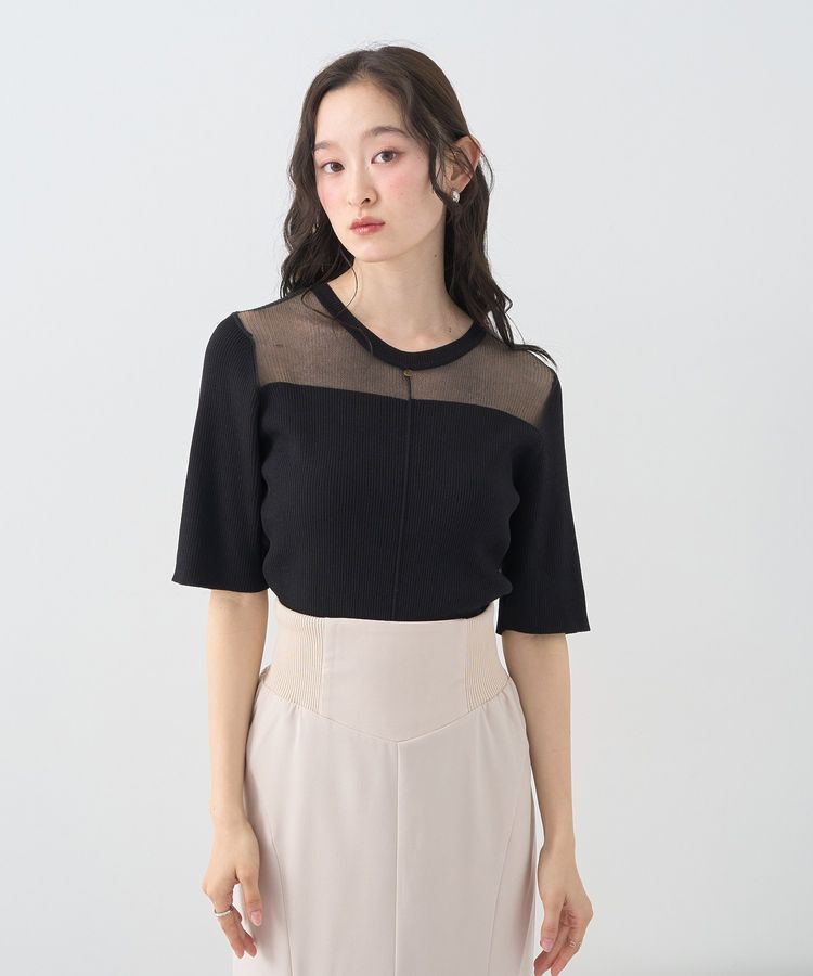 earth music&ecology「シアーヨークニットプルオーバー」|ニット・セーター|