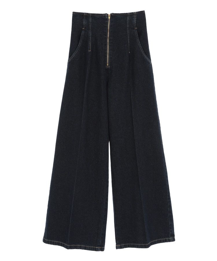 earth music&ecology「フロントZIPバックレースアップデニム」|デニム|