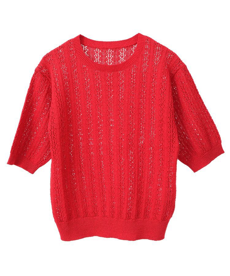 earth music&ecology「透かしニットプルオーバー」|ニット・セーター|