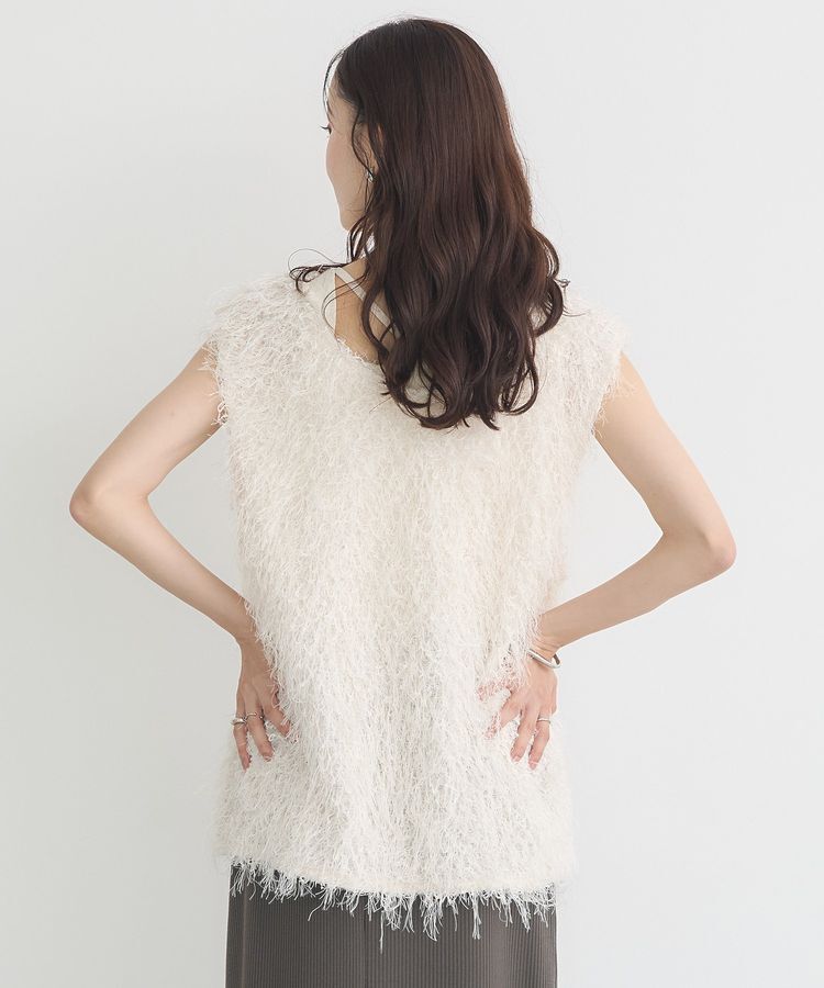 earth music&ecology「ふさふさベスト」|ベスト・ジレ|