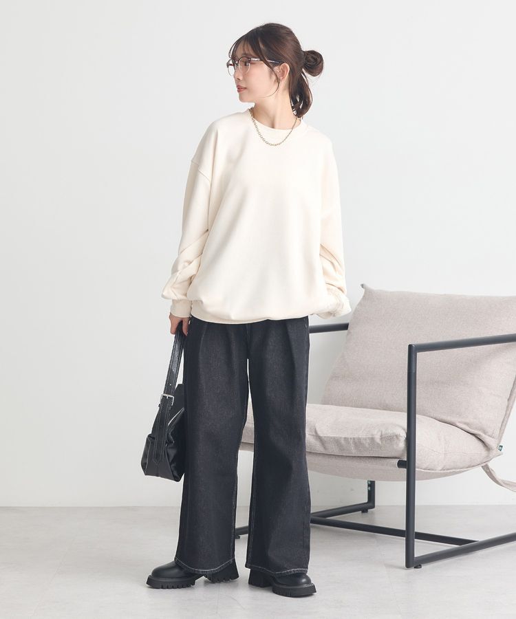 earth music&ecology「タックホックデニムパンツ」|デニム|