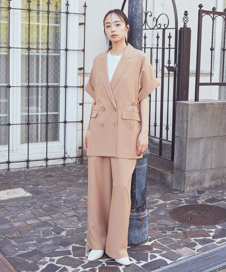 earth music&ecology「半袖サイドドロストジャケット」|テーラードジャケット|