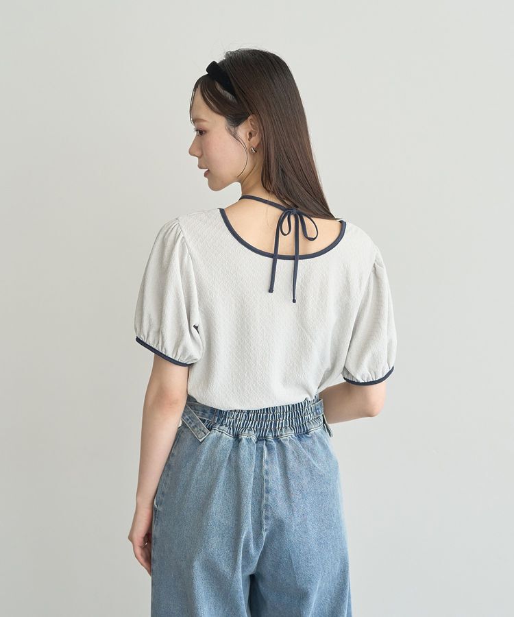 earth music&ecology「マルチウェイ配色リボンカットプルオーバー」|Tシャツ・カットソー|