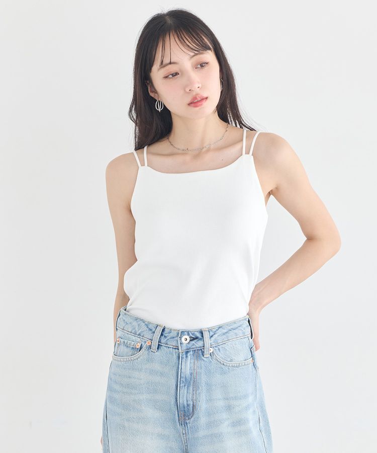 earth music&ecology「適ON カップ付きキャミソール」|キャミソール|