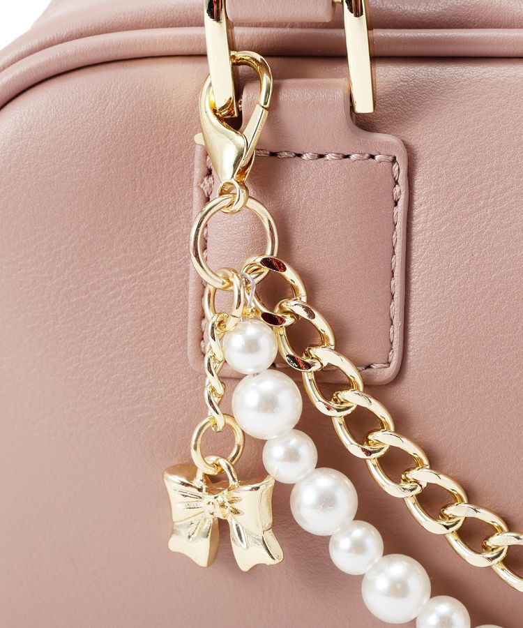 Maison de FLEUR「【チャーム付き/2Way】ワイドボストンバッグ」|ハンドバッグ|