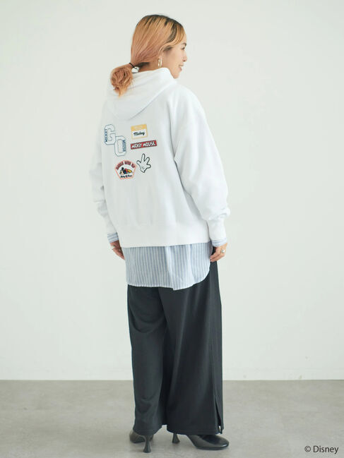  「ワッペン付き裏起毛パーカー/Disney」|Tシャツ・カットソー|