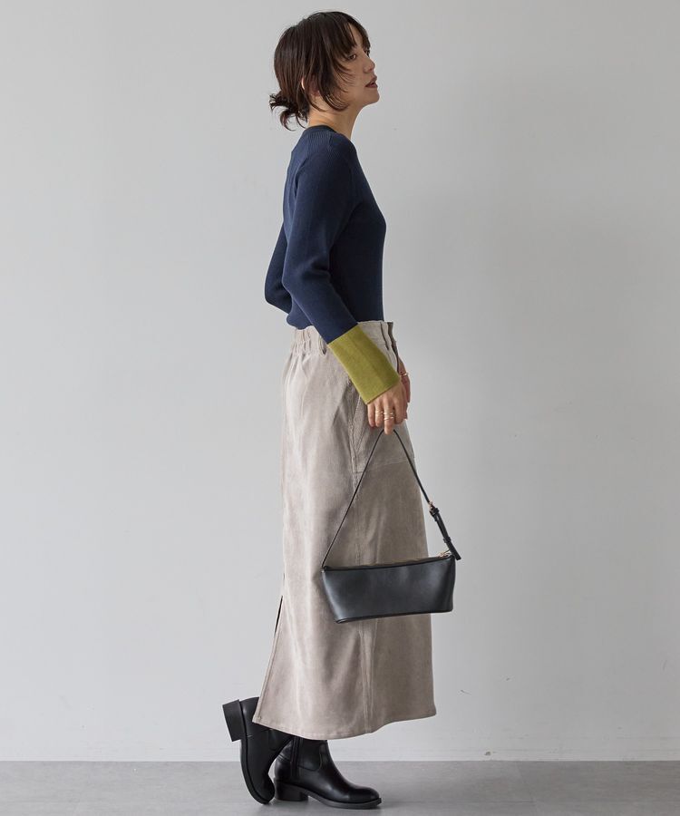 AMERICAN HOLIC「バイパチリブモックネックニットプルオーバー＜静電気軽減＞」|ニット・セーター|